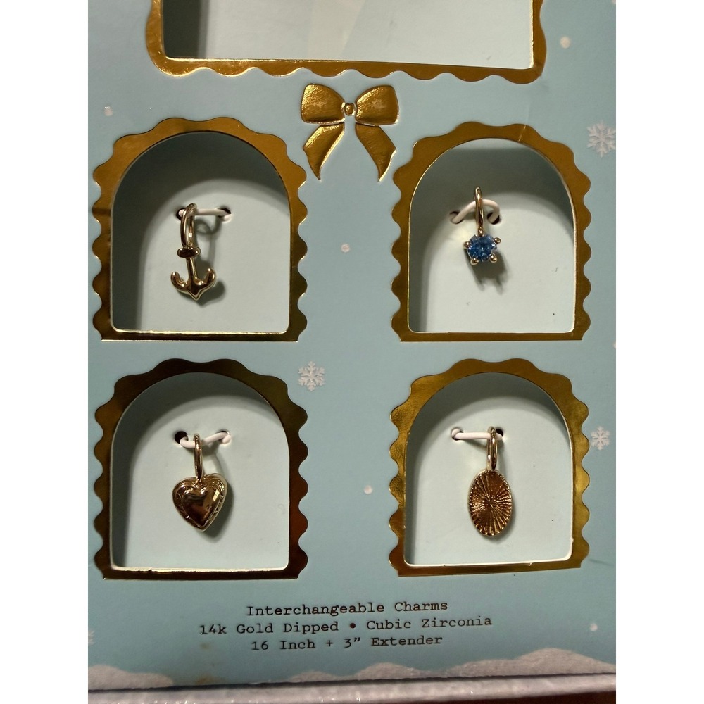 A New Day Women Necklace Charms 14K Gold Interchangeable Charms Heart Anchor
